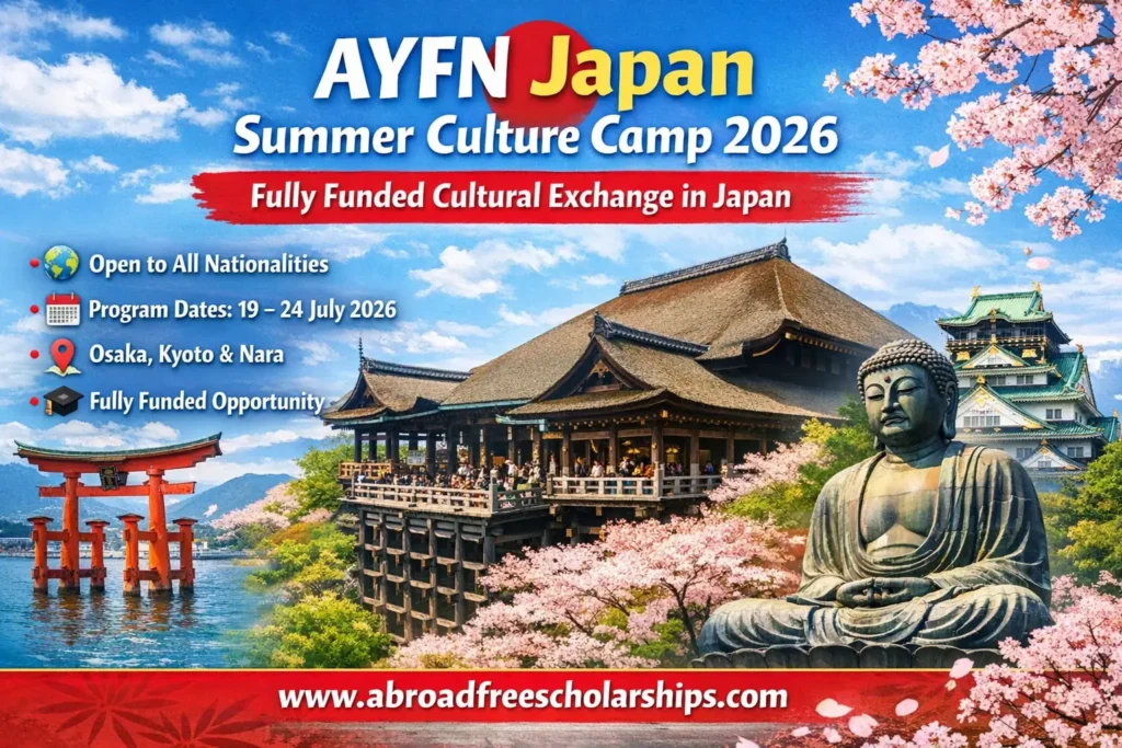 AYFN Japan Summer Culture Camp 2026 Fully Funded Cultural Exchange in Japan