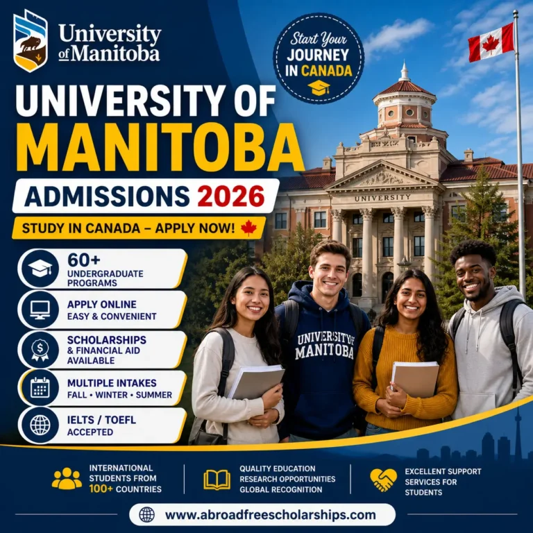 University of Manitoba admission requirements for international students