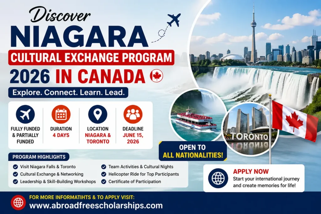 Discover Niagara Cultural Exchange Program 2026 – Benefits, How to Apply in Canada
