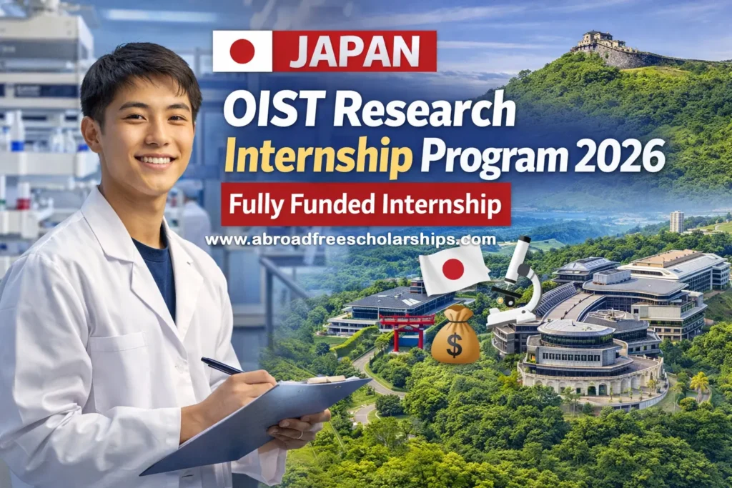 OIST Research Internship Program 2026 in Japan fully funded internship for international students with lab research and campus view