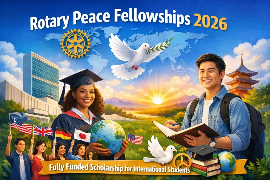 Rotary Peace Fellowships 2026 fully funded scholarship for international students to study peace and conflict resolution at global universities